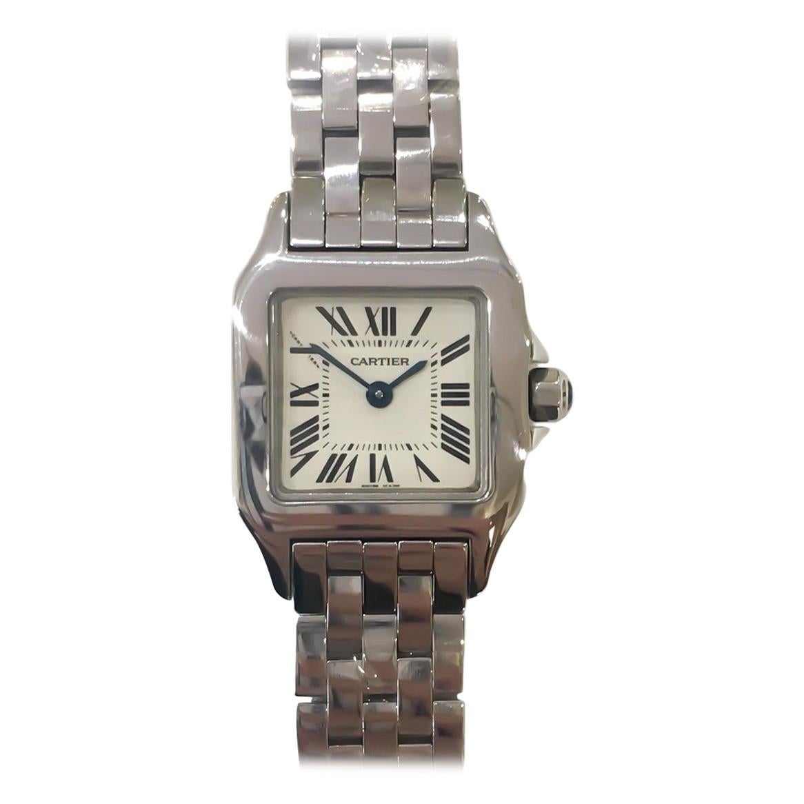 Cartier Small Demoiselle Stainless Steel Quartz Bracelet Watch W25064Z5