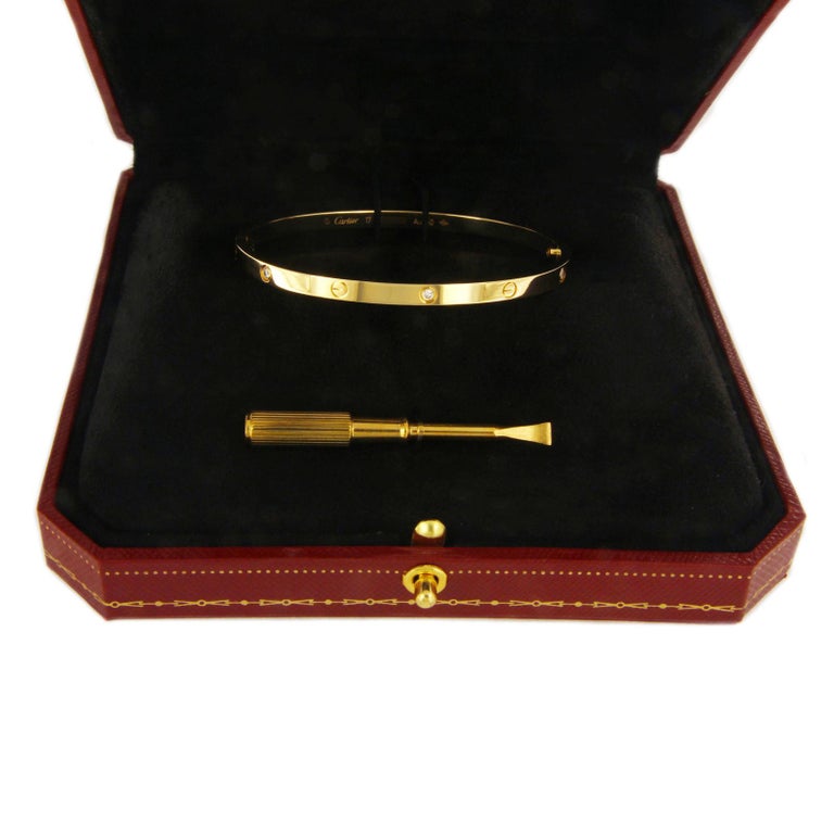 love bracelet 6 diamonds