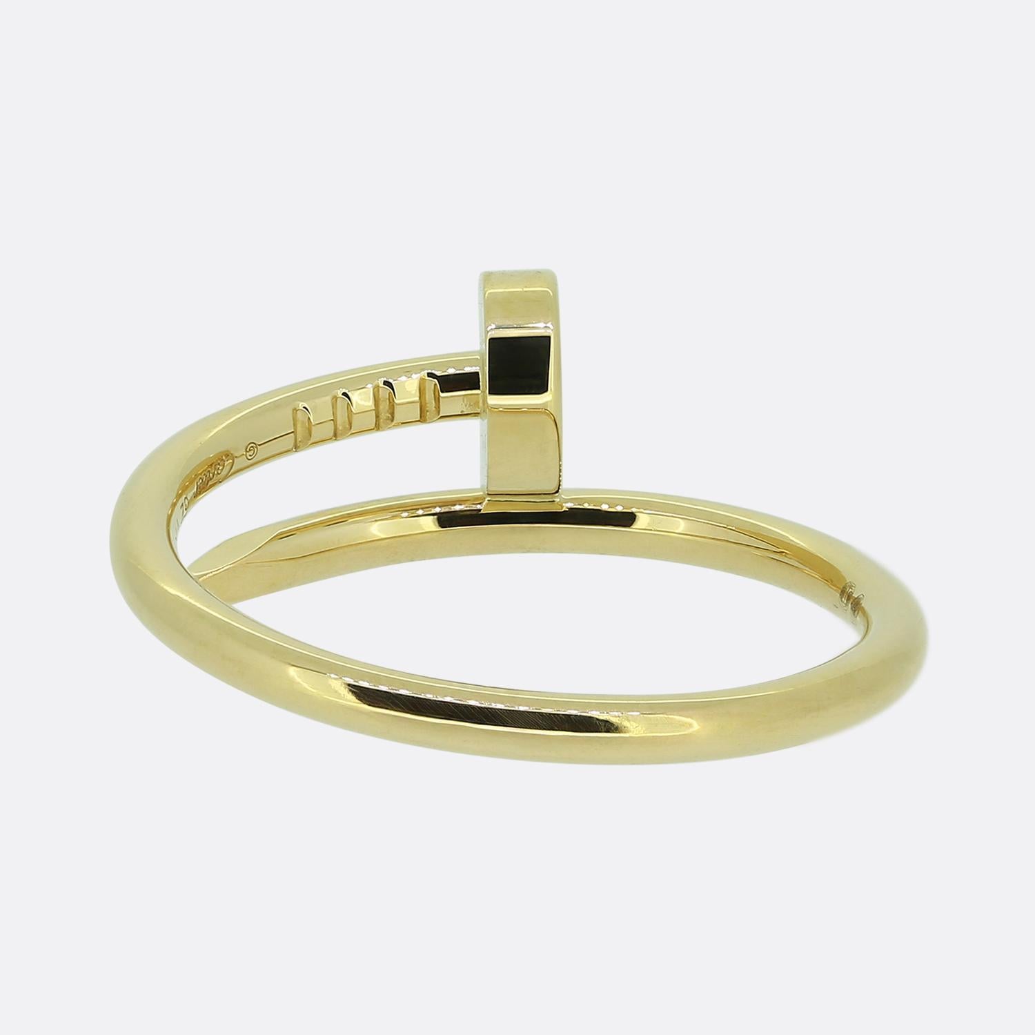 Women's or Men's Cartier Small Model Juste Un Clou Ring Size L (52) For Sale