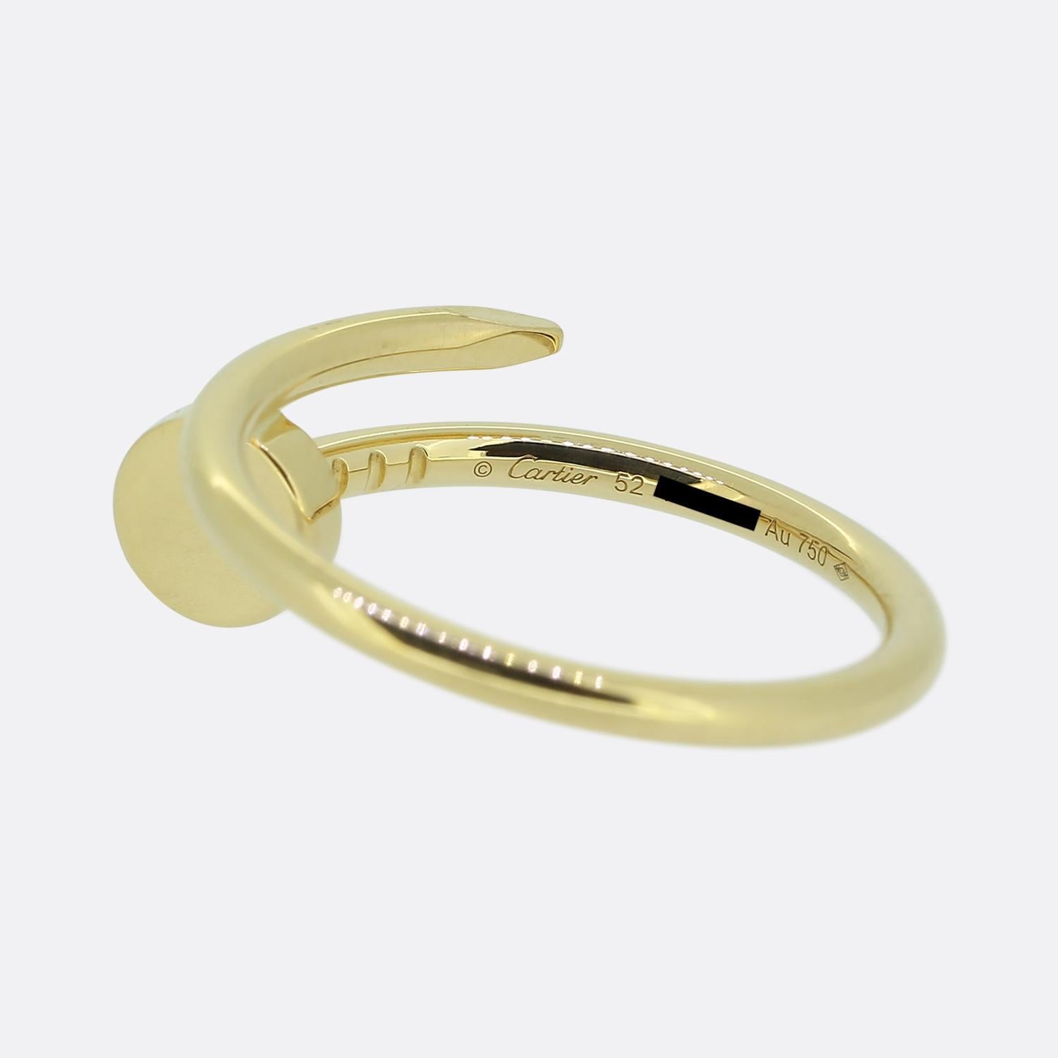 Cartier Small Model Juste Un Clou Ring Size L (52) For Sale 1