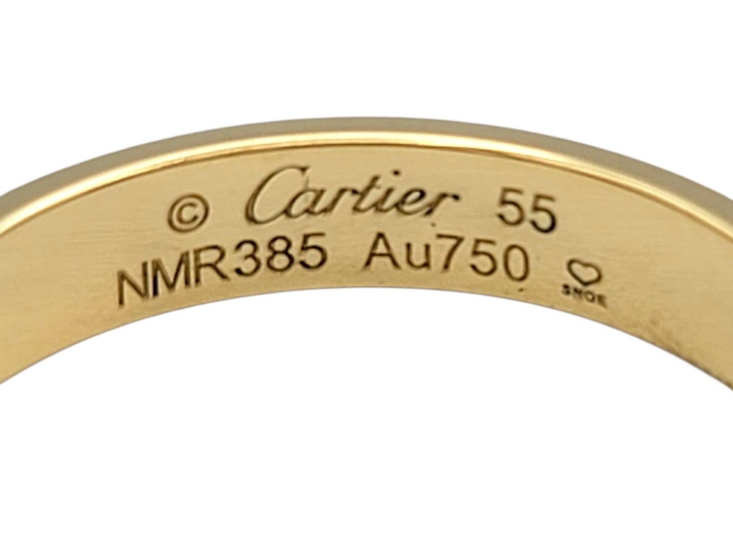 da uomo o donna Anello Cartier modello piccolo LOVE in oro giallo lucido 18 carati misura 55 in vendita