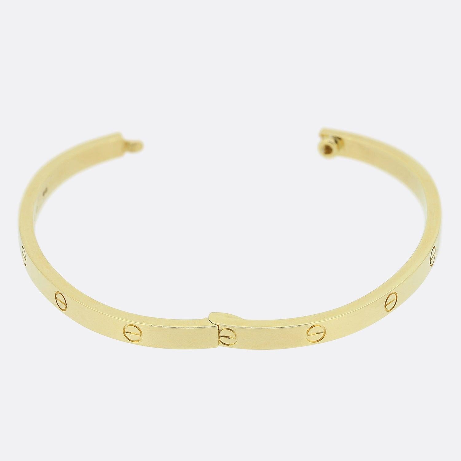 Cartier Petit modèle LOVE Bracelet jonc taille 15 Pour femmes en vente