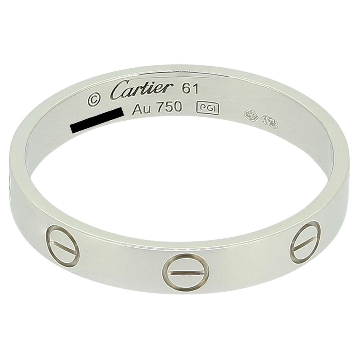 Cartier Small Model LOVE Ring Size S 1/2 (61) For Sale