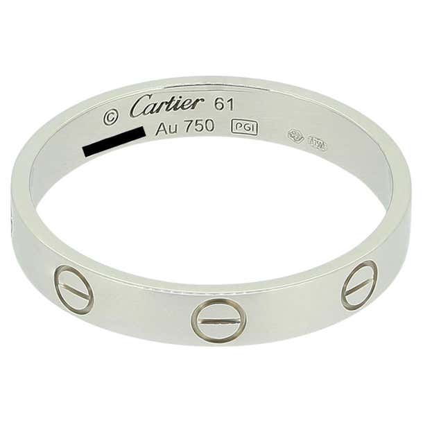 Cartier Small Model LOVE Ring Size S 1/2 (61) For Sale at 1stDibs