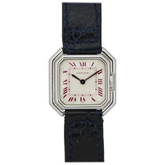 Cartier Small Platinum Ceinture Ladies Wristwatch, circa 1975