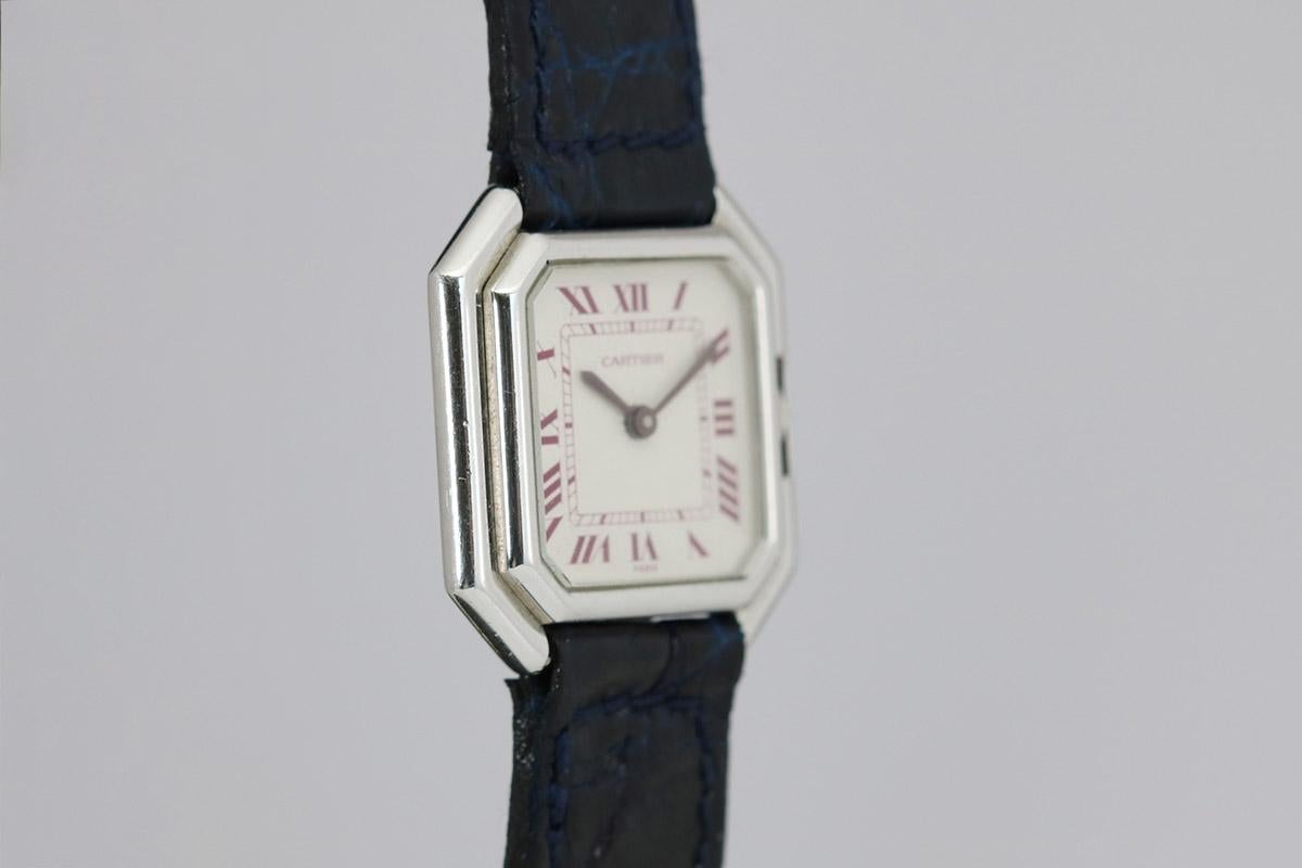 cartier platinum watch