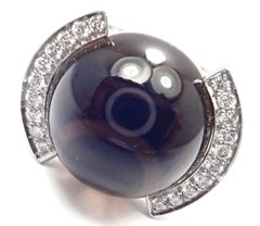 Cartier So Pretty Diamond Smoky Topaz White Gold Ring