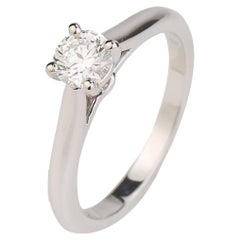 Cartier Solitaire 0.50 Carat Diamond Platinum Engagement Ring