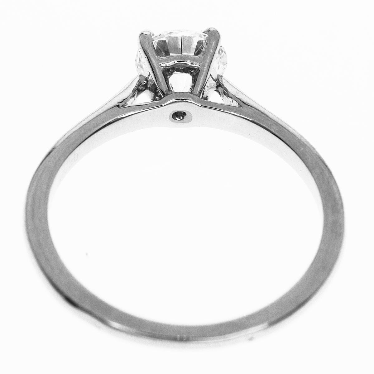 Cartier Solitär 0,66 Karat GIA Diamant Platin 1895 Ring (Rundschliff) im Angebot