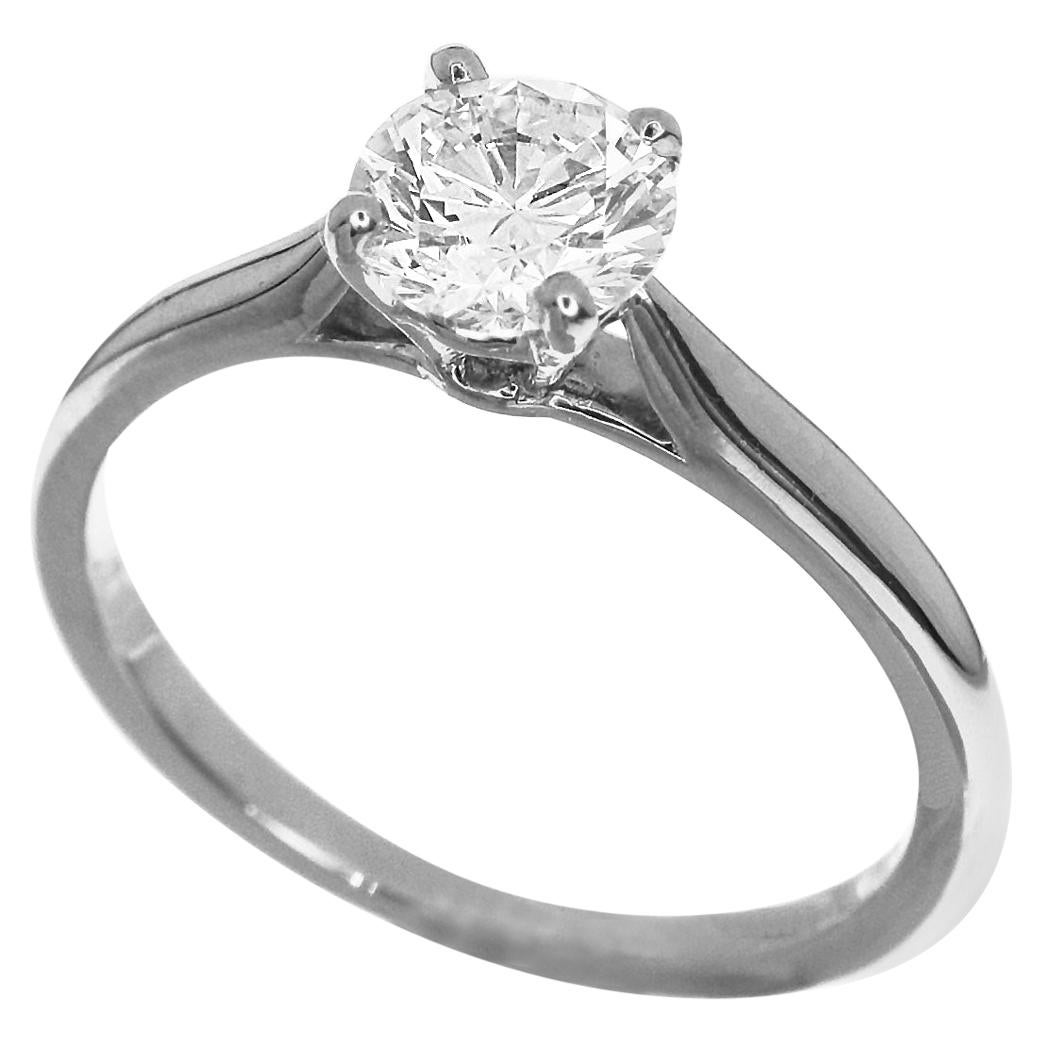 Cartier Solitaire 0.66 Carat GIA Diamond Platinum 1895 Ring For Sale