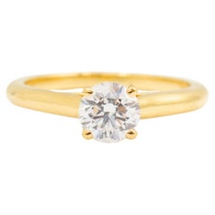 Cartier Solitaire 1895 18K Yellow Gold GIA 0.80ct Round Diamond Engagement Ring