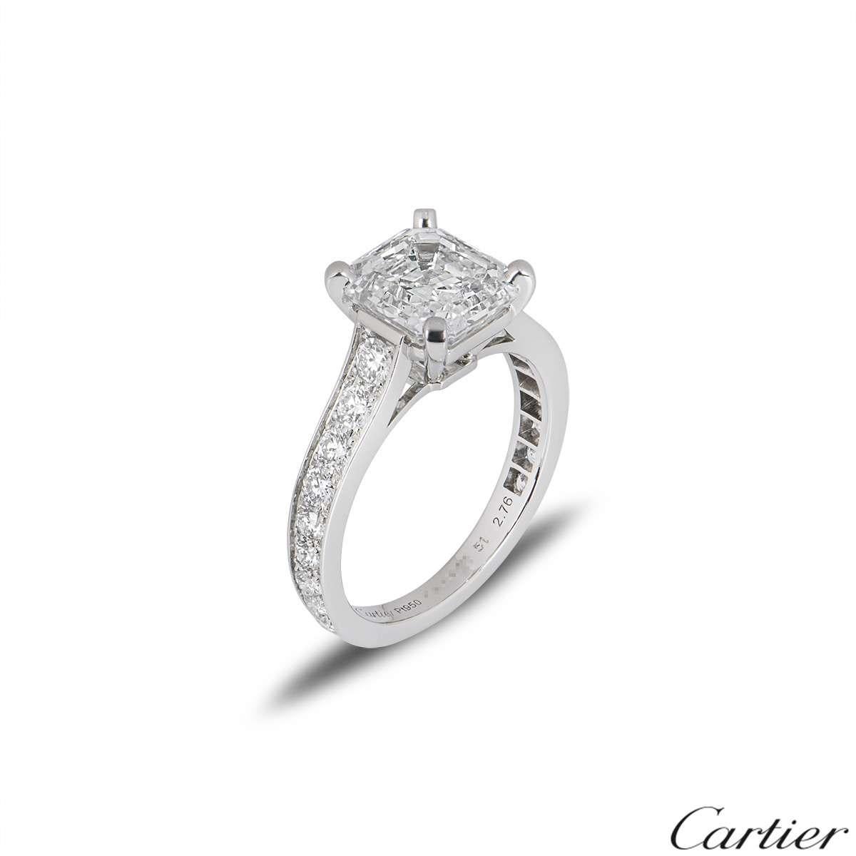 cartier princess cut diamond ring