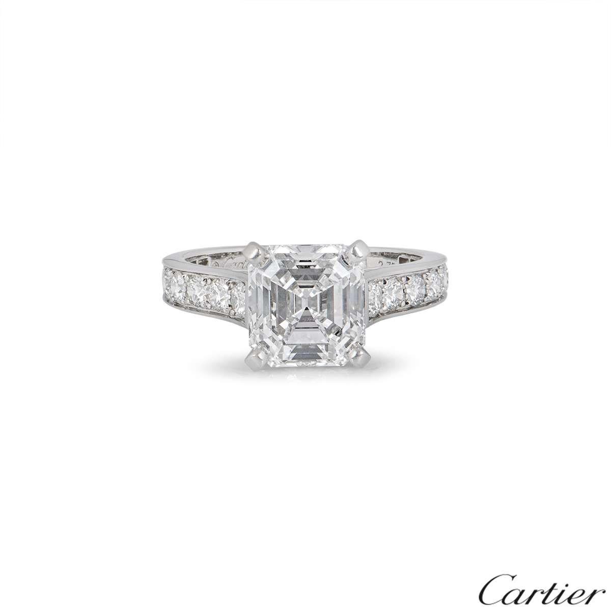 cartier asscher cut engagement rings