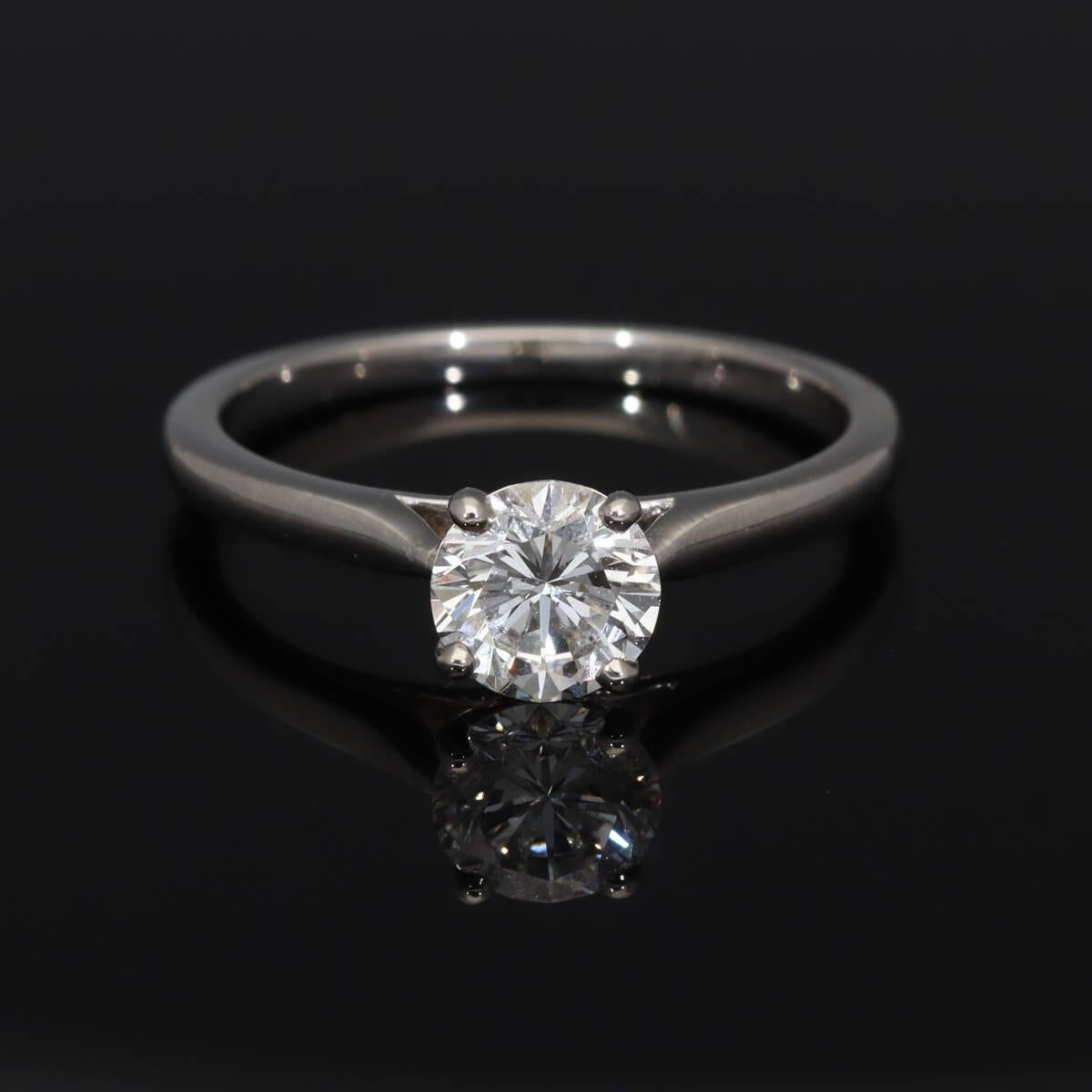 Cartier, bague solitaire 1895 diamant 0,66 carat G-VVS2 platine US 4 4/3 en vente 5