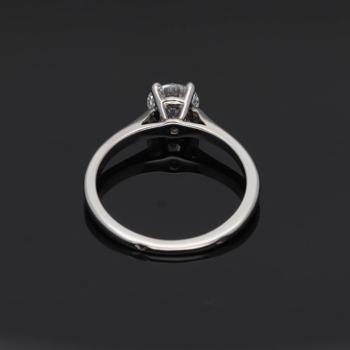 Cartier, bague solitaire 1895 diamant 0,66 carat G-VVS2 platine US 4 4/3 en vente 7
