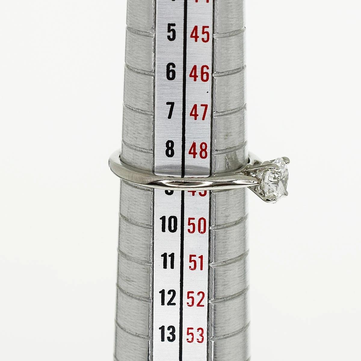 Round Cut Cartier Solitaire 1895 Diamond 0.66ct G-VVS2 Platinum Ring US 4 4/3 For Sale