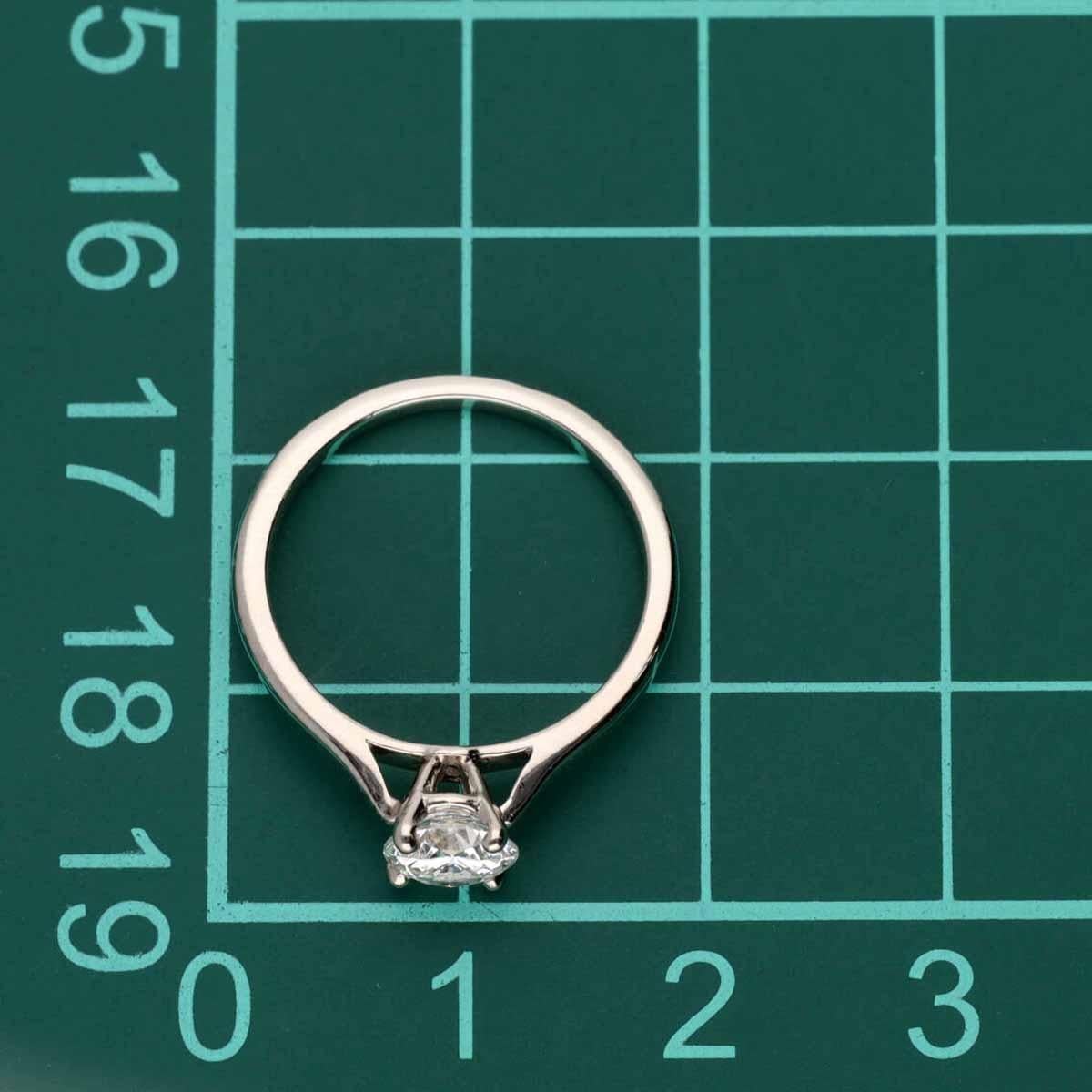 Women's Cartier Solitaire 1895 Diamond 0.66ct G-VVS2 Platinum Ring US 4 4/3 For Sale