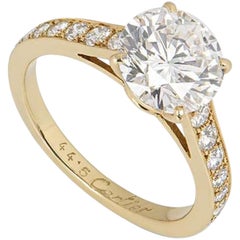 Cartier Solitaire 1895 Diamond Engagement Ring 2.02 Carat D/VS1 GIA Certified