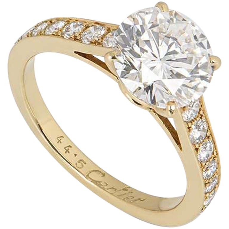 Bague de fiançailles à diamant Cartier Solitaire 1895 2::02 Carat D/VS1  certifié GIA sur 1stDibs