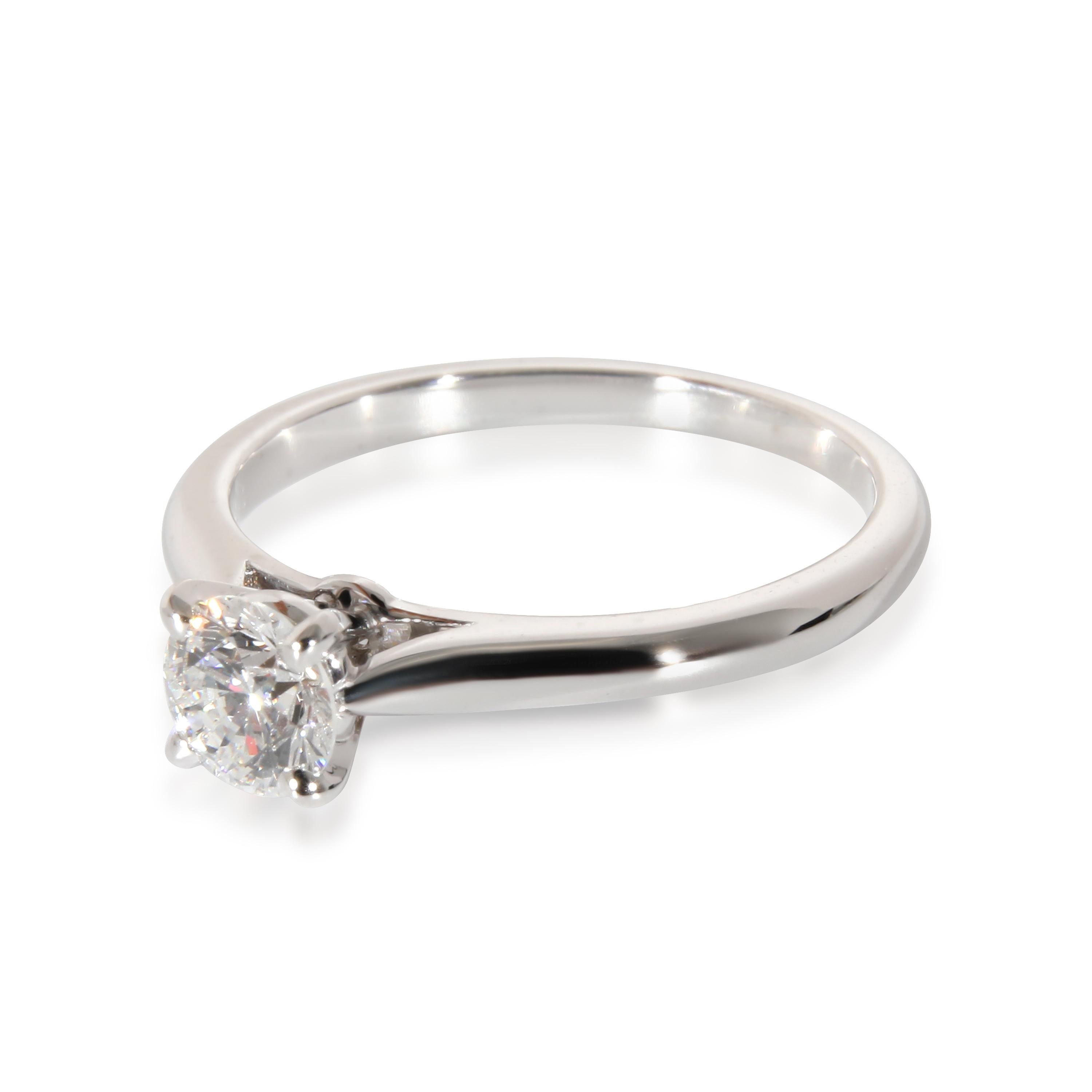 Cartier Solitaire 1895 Diamond Engagement Ring in Platinum E VS1 0.45 CTW In Excellent Condition In New York, NY