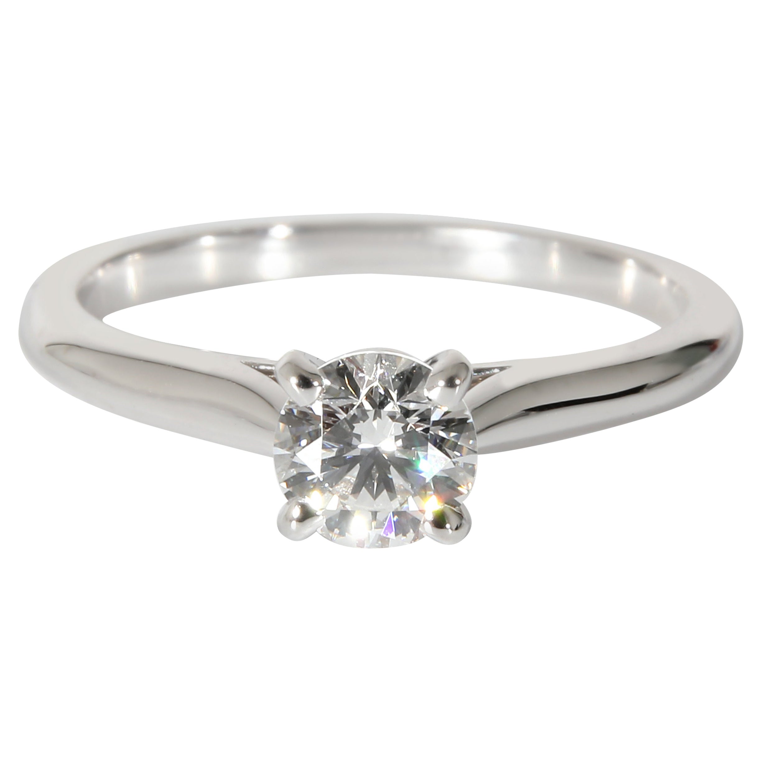 Anillo de compromiso de diamantes Cartier Solitario 1895 en platino E VS1 0,45 quilates