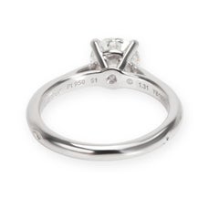 Cartier Solitaire 1895 Diamond Engagement Ring in Platinum G VVS2 1.31 Carat