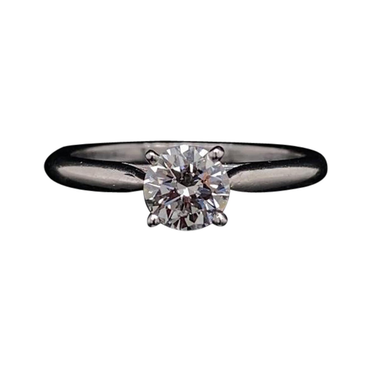 Cartier ''Solitaire 1895'' Diamond Engagement Ring, Platinum 0.51 Carat For  Sale at 1stDibs