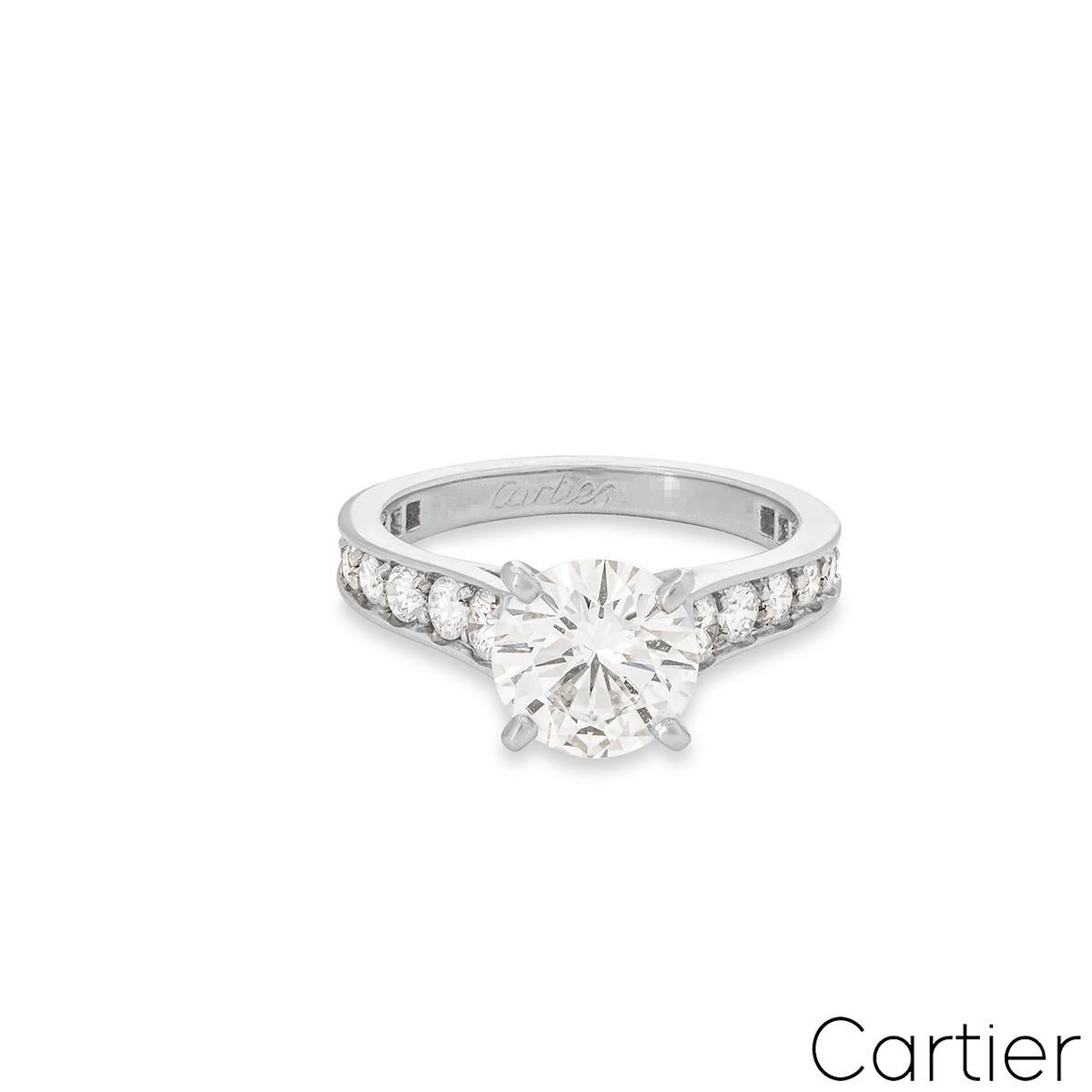 Cartier, bague solitaire 1895 diamant 1,70 carat G/VVS1 certifiée GIA  Excellent état - En vente à London, GB