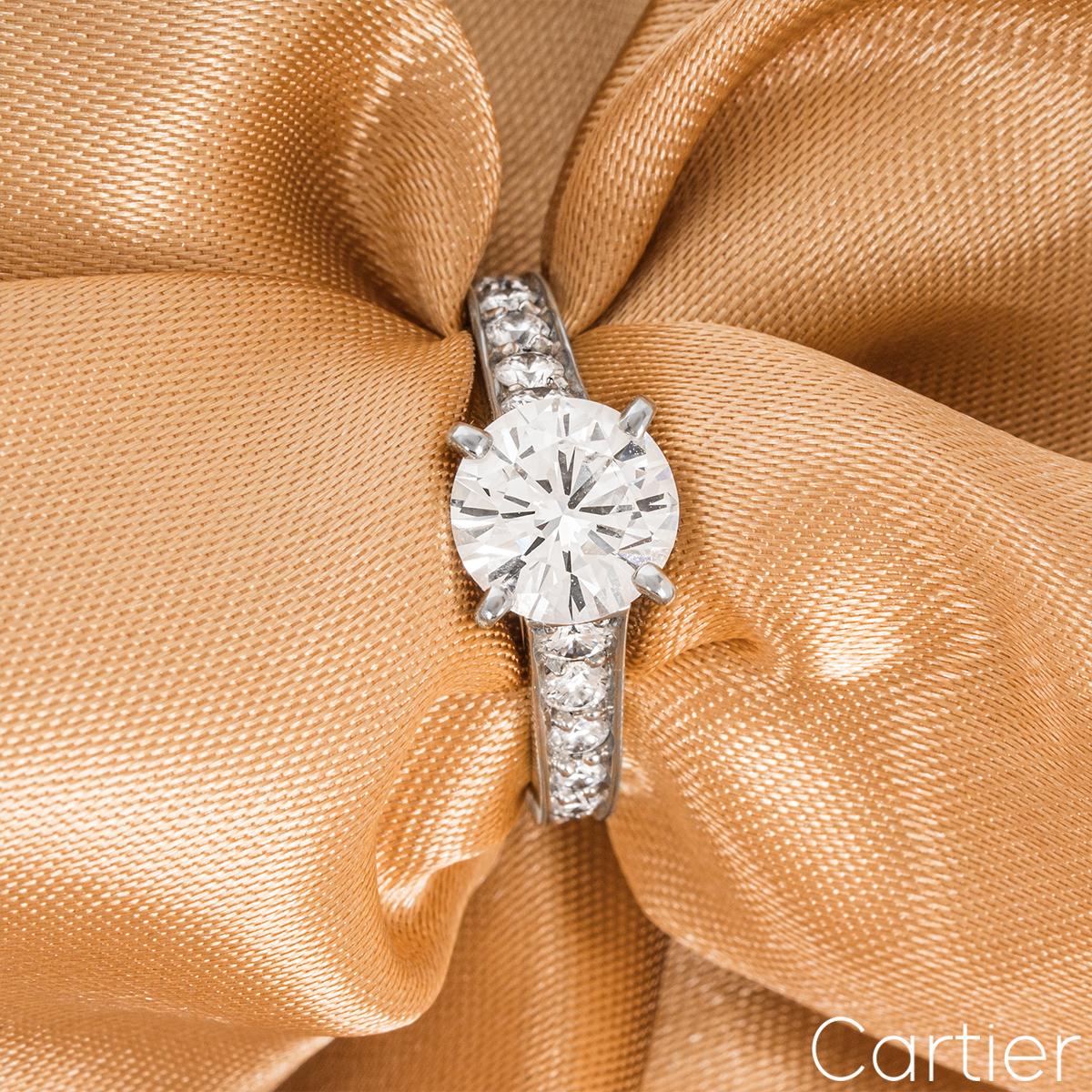 Cartier, bague solitaire 1895 diamant 1,70 carat G/VVS1 certifiée GIA  en vente 3