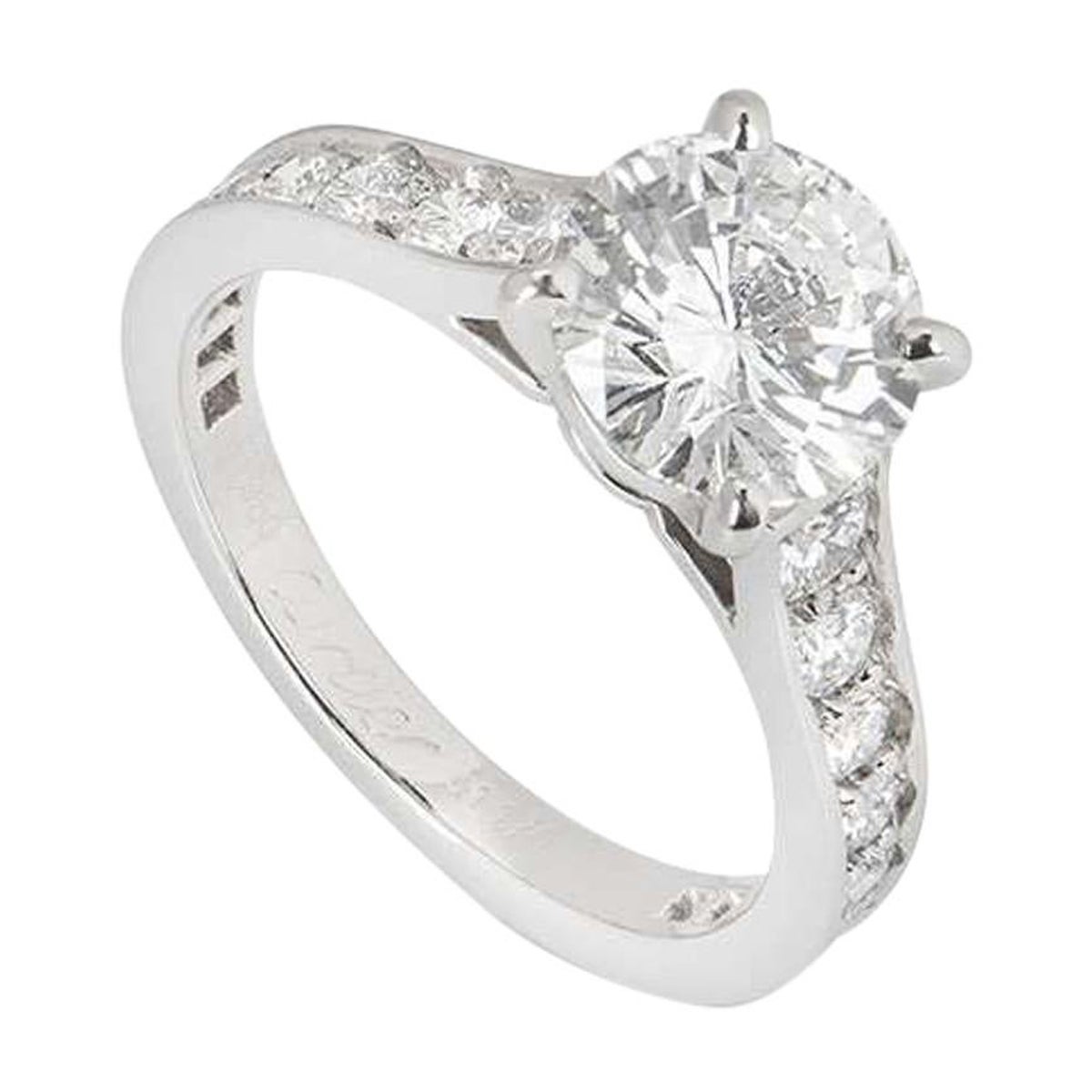 Cartier, bague solitaire 1895 diamant 1,70 carat G/VVS1 certifiée GIA