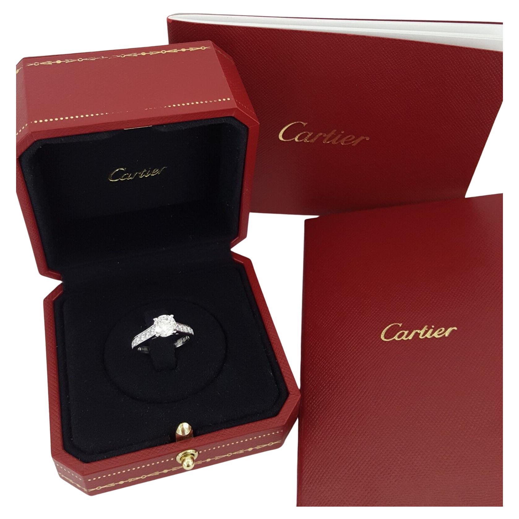 Round Cut Cartier Solitaire 1895 Diamond Ring