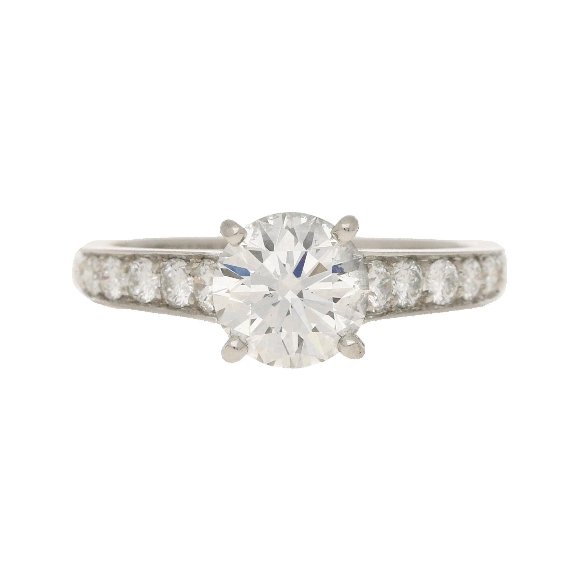 cartier platinum diamond engagement ring
