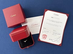 Cartier, Anello solitario in oro rosa 1895 con diamante taglio rotondo GIA 0,27 carati F/VVS2