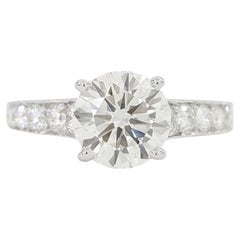 Cartier Solitaire 1895 Platinum Radiant Brilliant Cut Diamond Engagement Ring