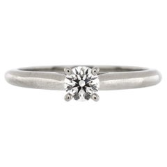 Cartier Bague solitaire en platine avec diamant RBC E/VVS2 0,26 carat, 1895