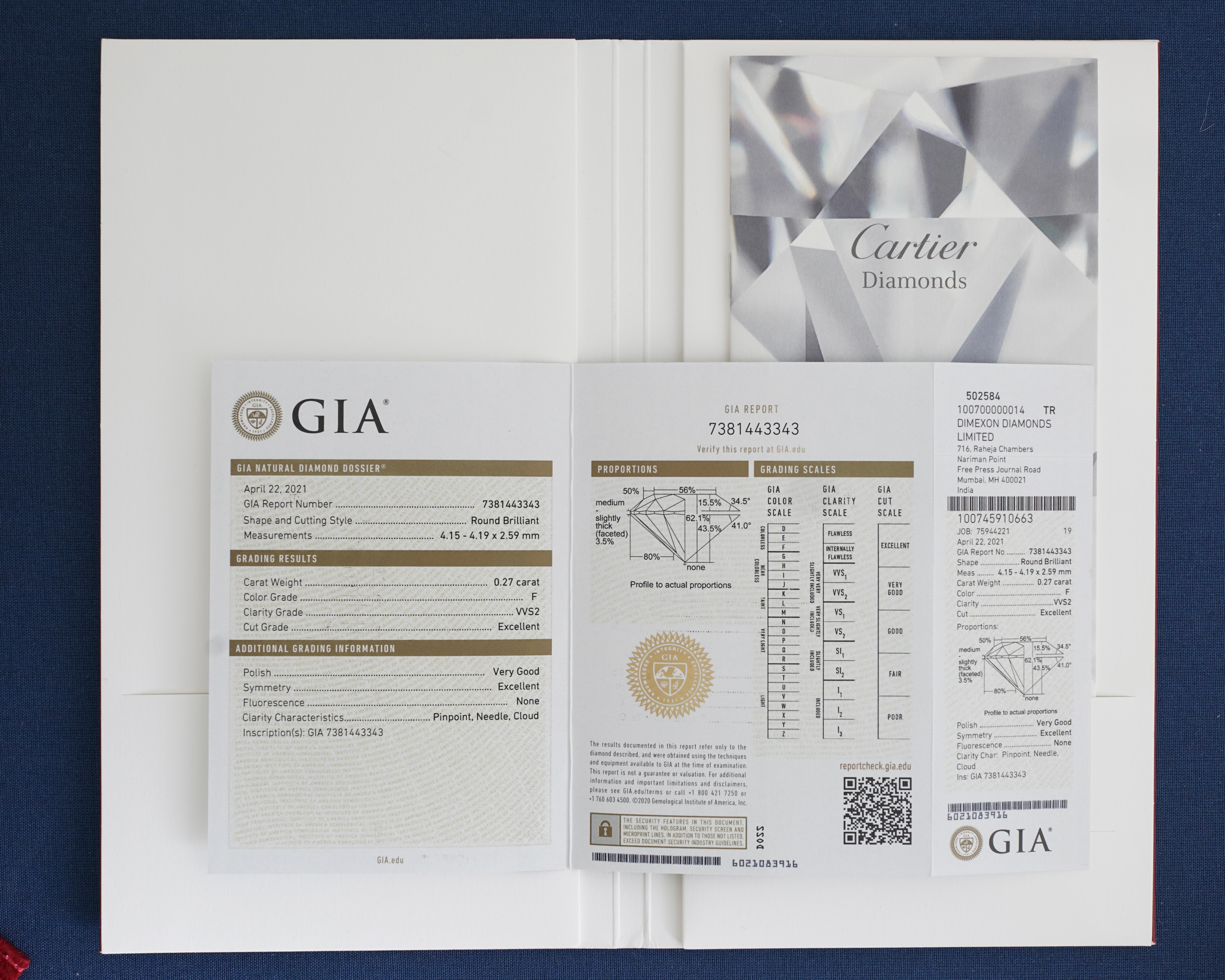 Cartier, Solitaire 1895 Round Cut GIA 0.27 Carat F/VVS2 Diamond Ring For Sale 1