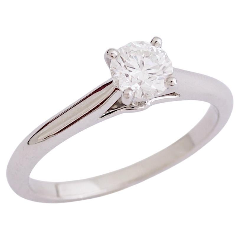 Cartier, Anello con diamante solitario 1895 taglio rotondo GIA 0,27 carati F/VVS2