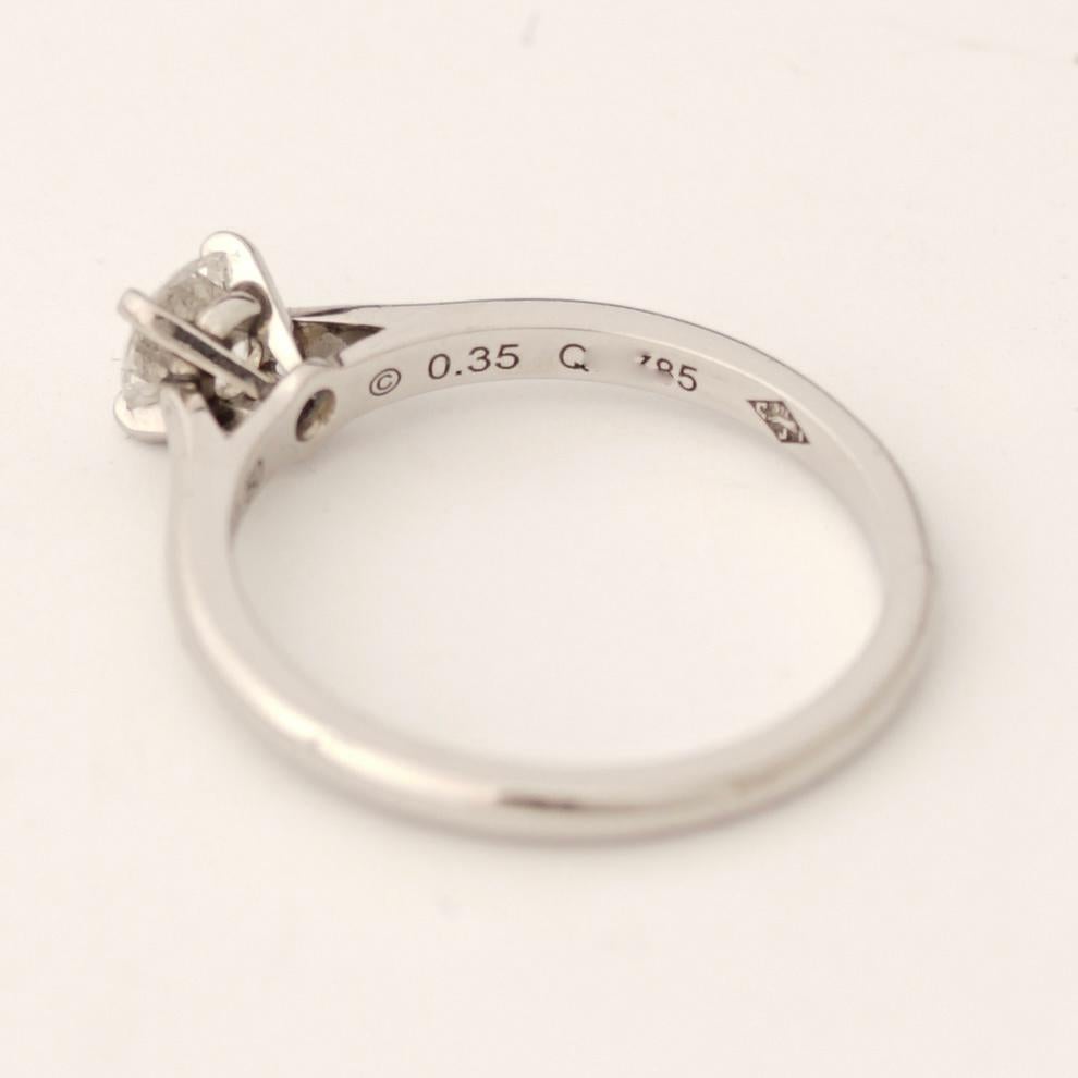 Cartier, Solitaire 1895 Round Cut GIA 0.35 Carat F/IF Diamond Ring 2