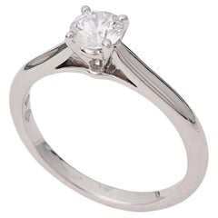 Cartier, Solitaire 1895 Round Cut GIA 0.35 Carat F/VVS1 Diamond Ring