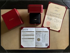 Cartier, Solitaire 1895 Yellow Gold Round Cut GIA 0.24 Carat F/VS1 Diamond Ring