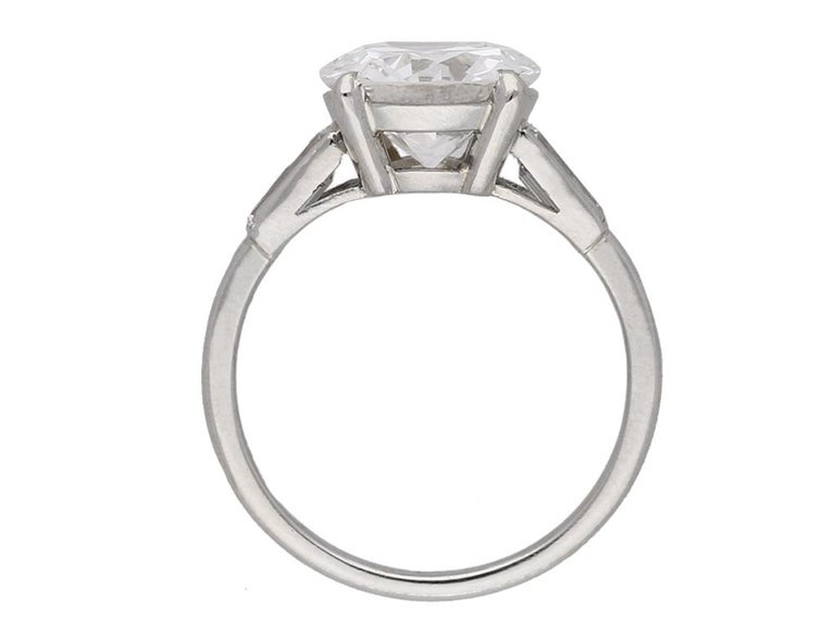Cartier Solitaire Diamond Platinum  Engagement  Ring  For 