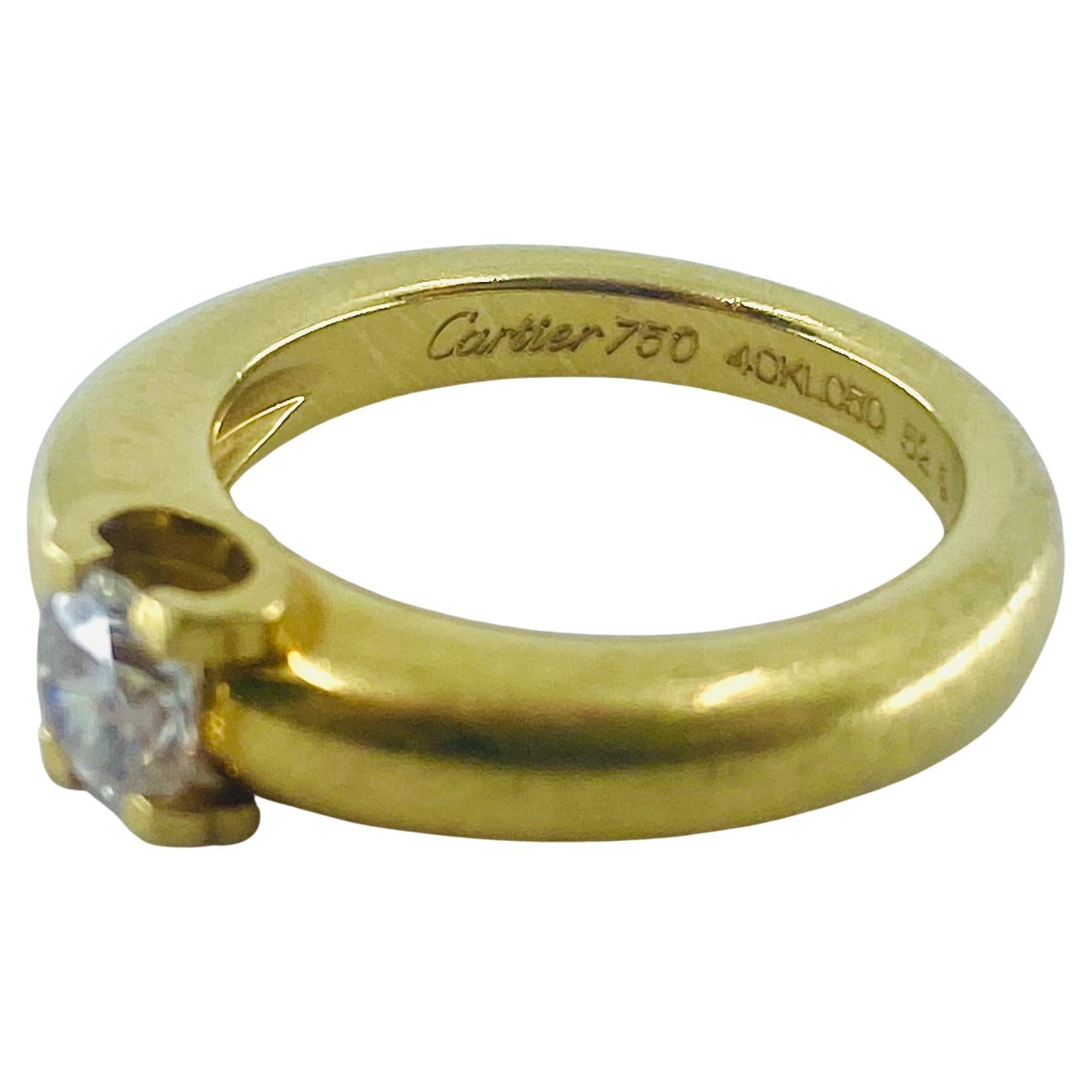 Cartier Solitaire Diamond Ring 18k Gold 1