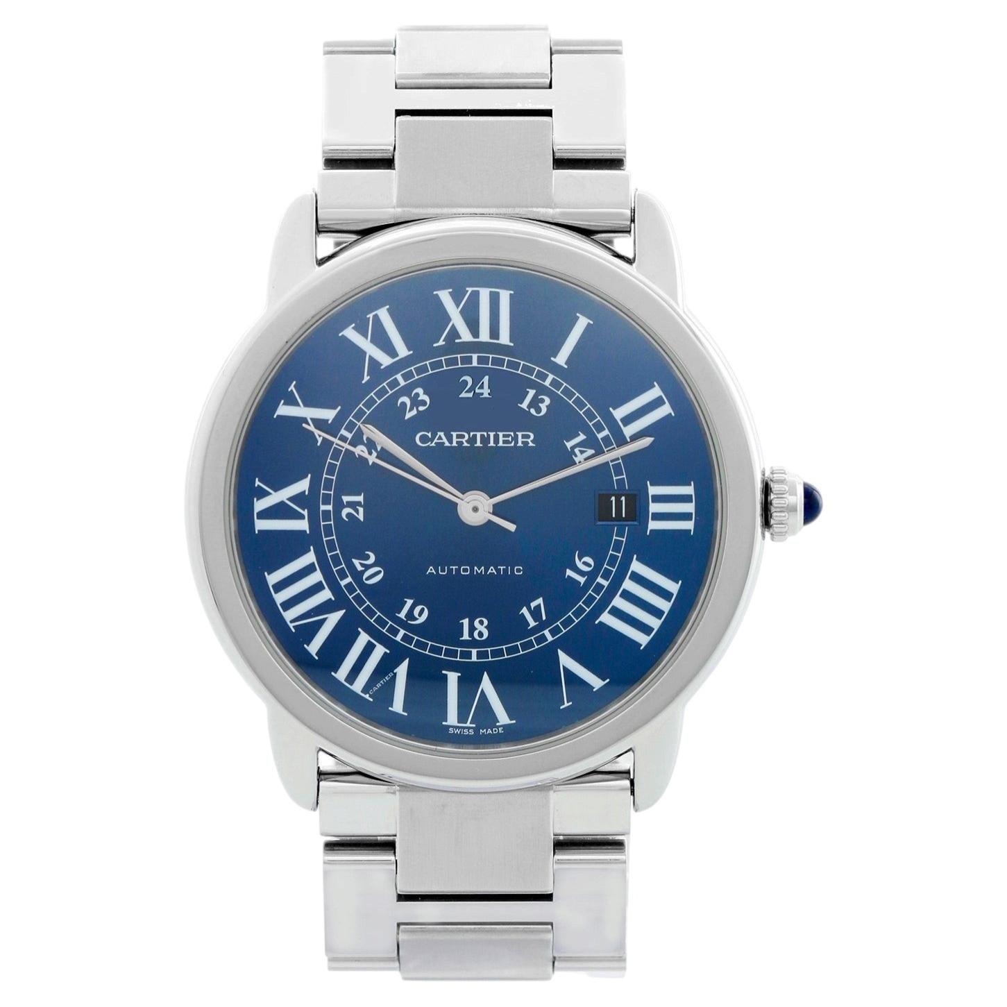 Cartier Solo Ronde 42mm Stainless Steel Watch WSRN0023 3802 For Sale