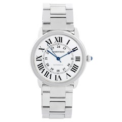 Cartier Montre Ronde Solo Ronde en acier inoxydable pour hommes 3517