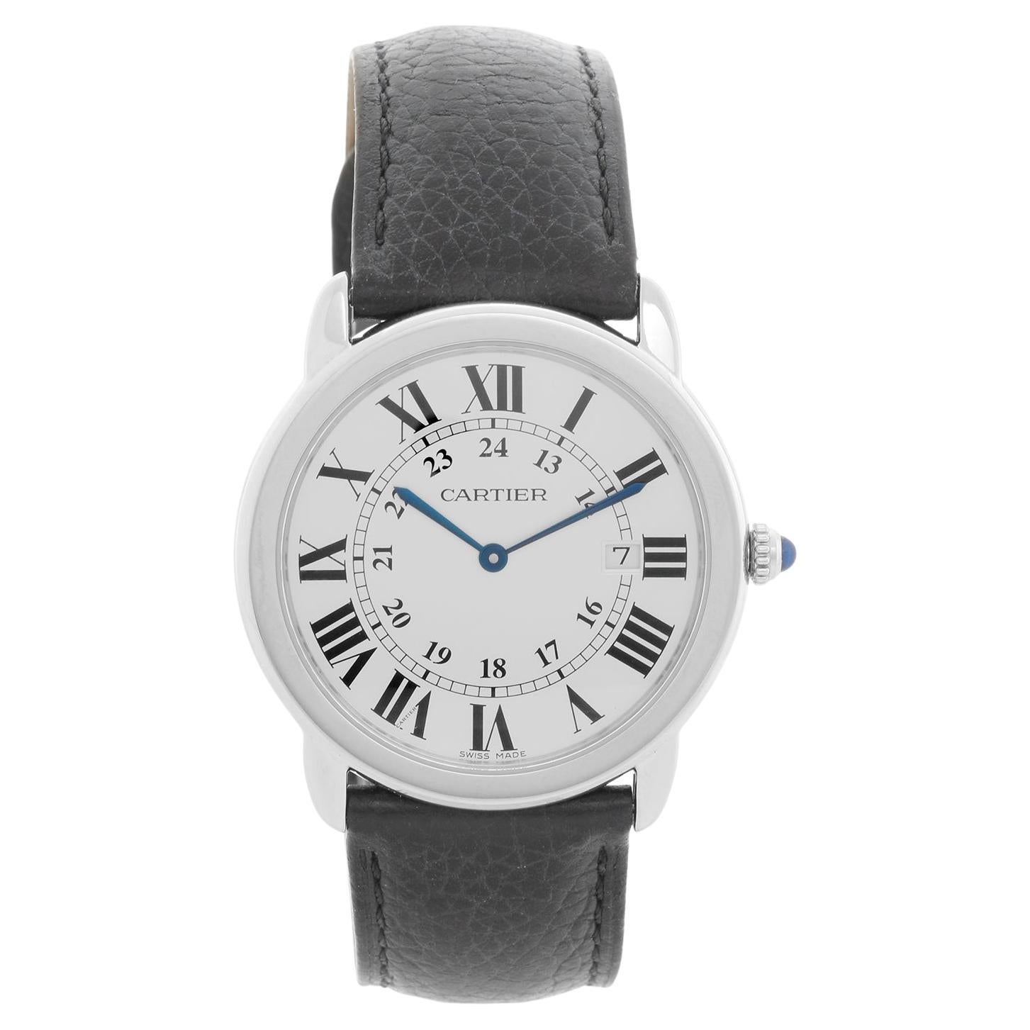Reloj de cuarzo Cartier Solo Ronde Midsize 36mm de acero inoxidable W6700255 en venta