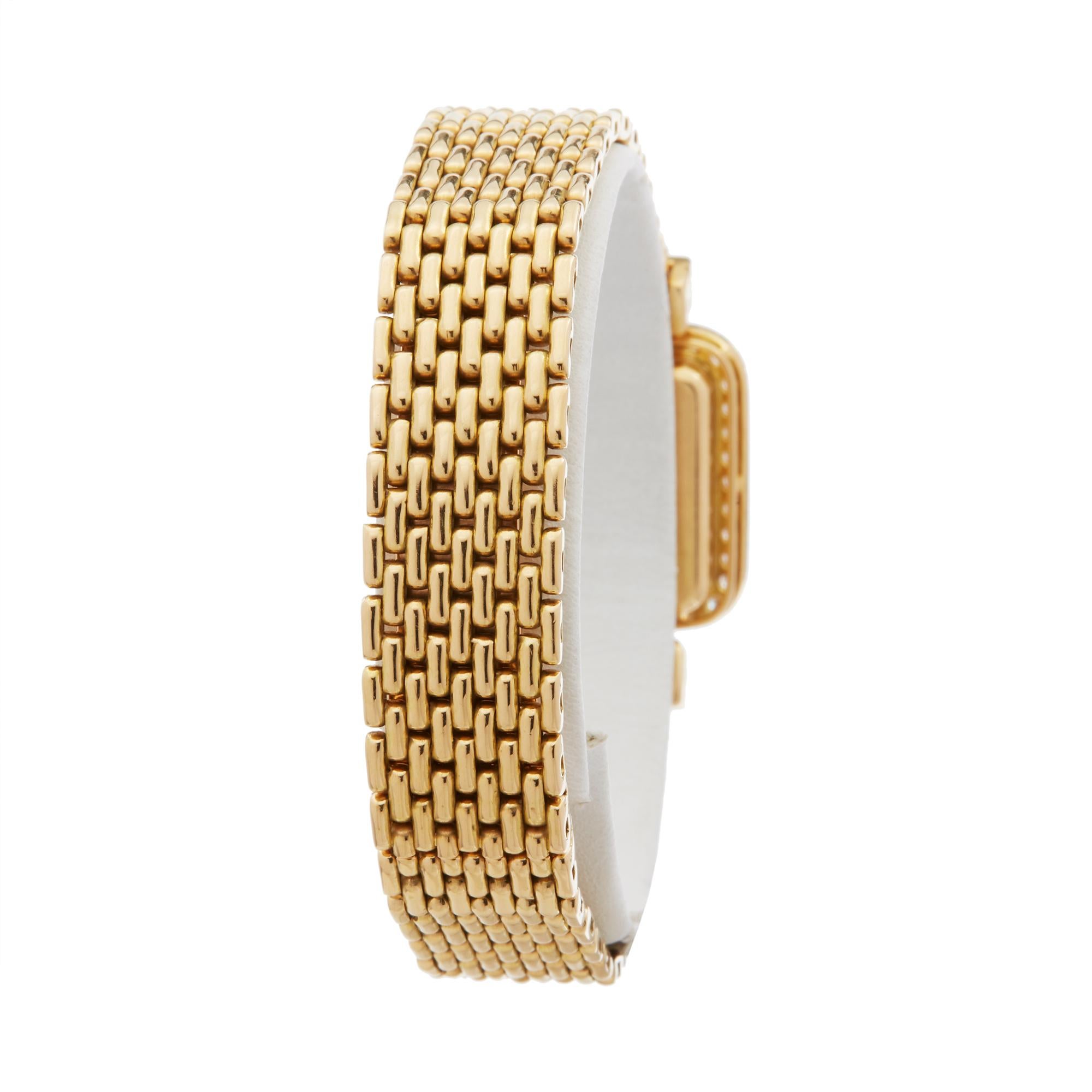 Cartier Sonate Paris Diamond 18 Karat Yellow Gold 8914000 or 8035 Wristwatch In Excellent Condition In Bishops Stortford, Hertfordshire