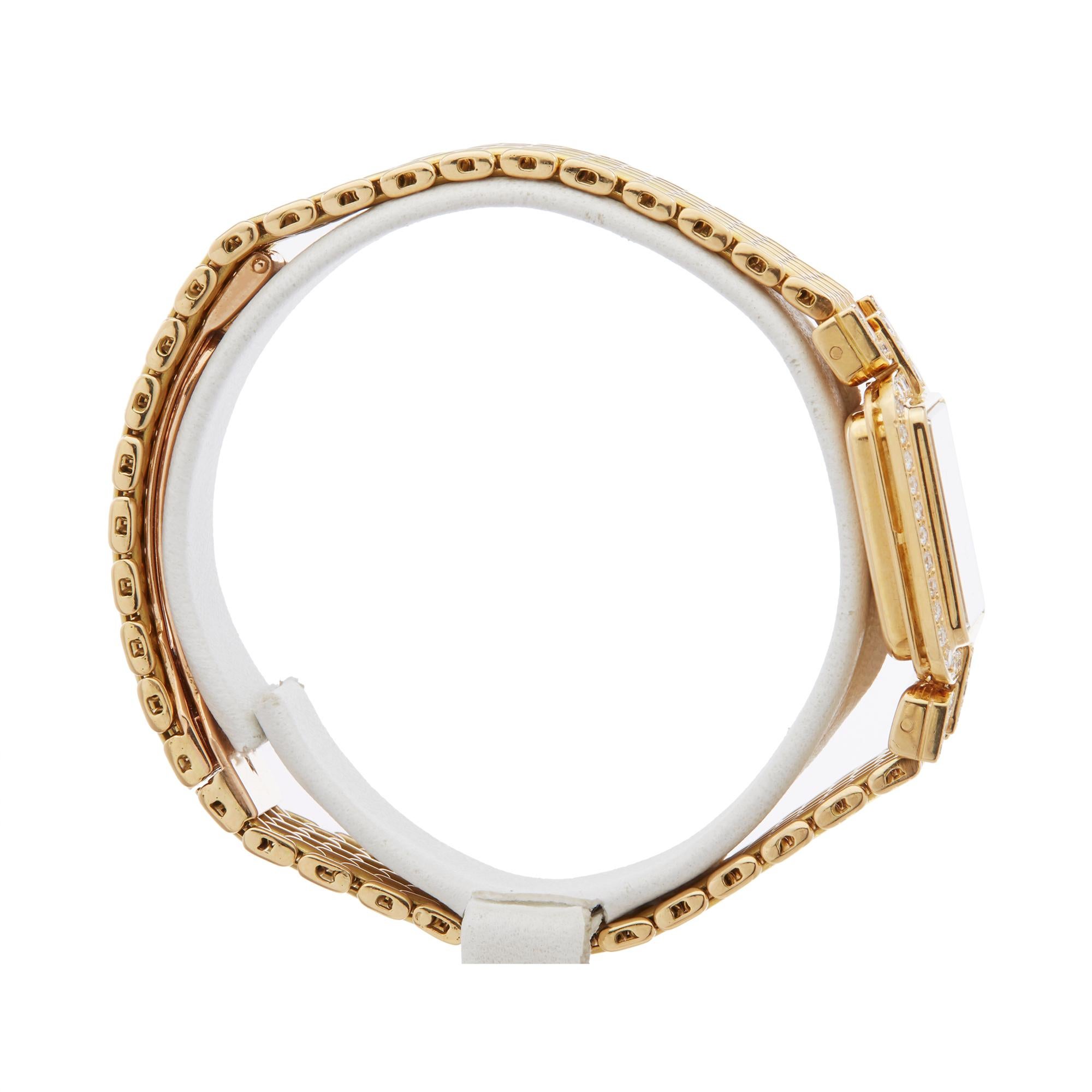 Men's Cartier Sonate Paris Diamond 18 Karat Yellow Gold 8914000 or 8035 Wristwatch