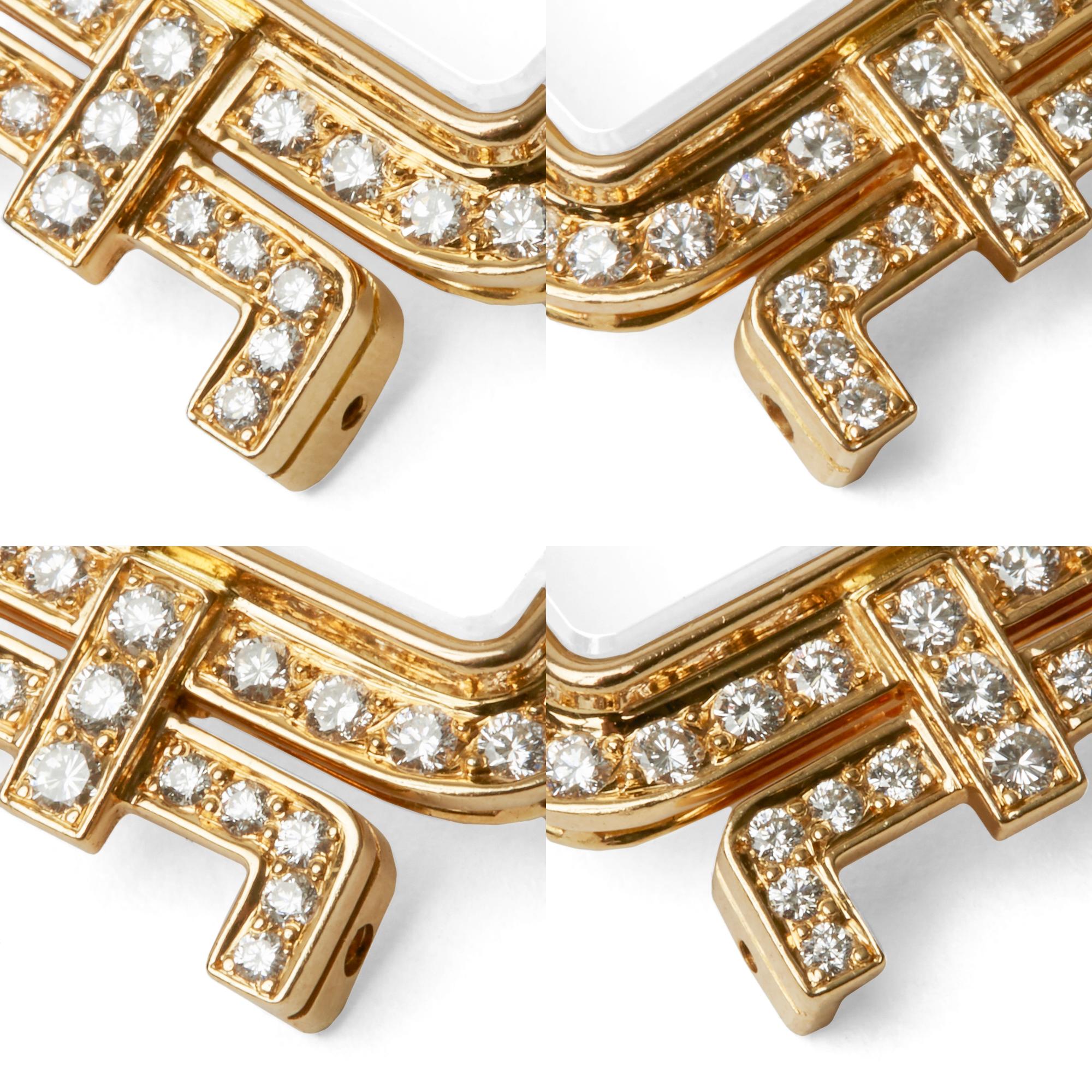 Cartier Sonate Paris Diamond 18 Karat Yellow Gold 8914000 or 8035 Wristwatch 2