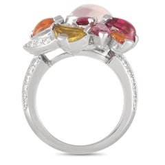 Cartier Sorbet 18k White Gold Rose Quartz, Yellow Sapphire, Tourmaline