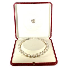 Cartier Südsee-Zuchtperlenkette mit Diamantverschluss+ Originalverpackung